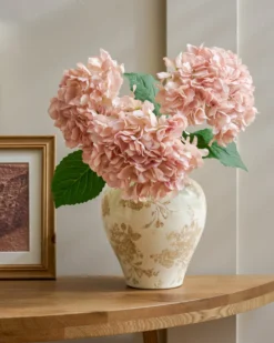 Taupe Distressed Floral Vase