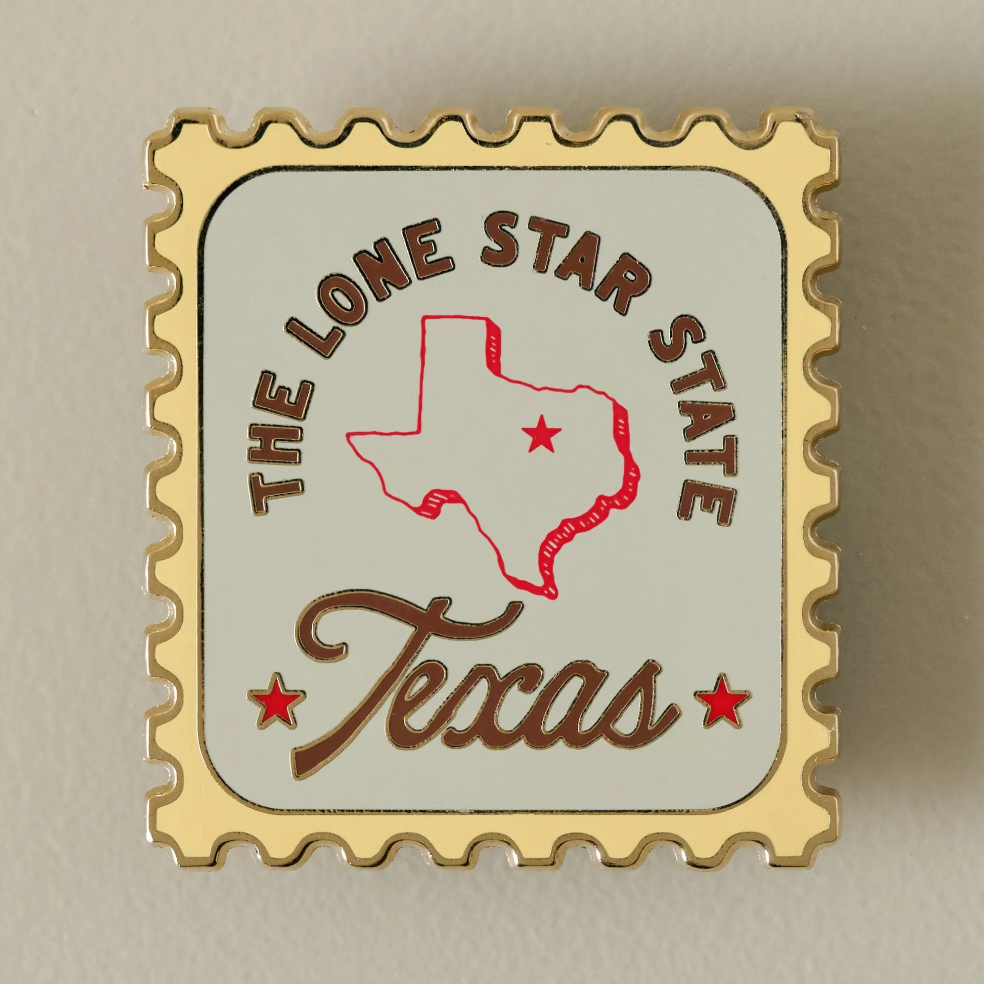 Texas Postage Stamp Enamel Magnet