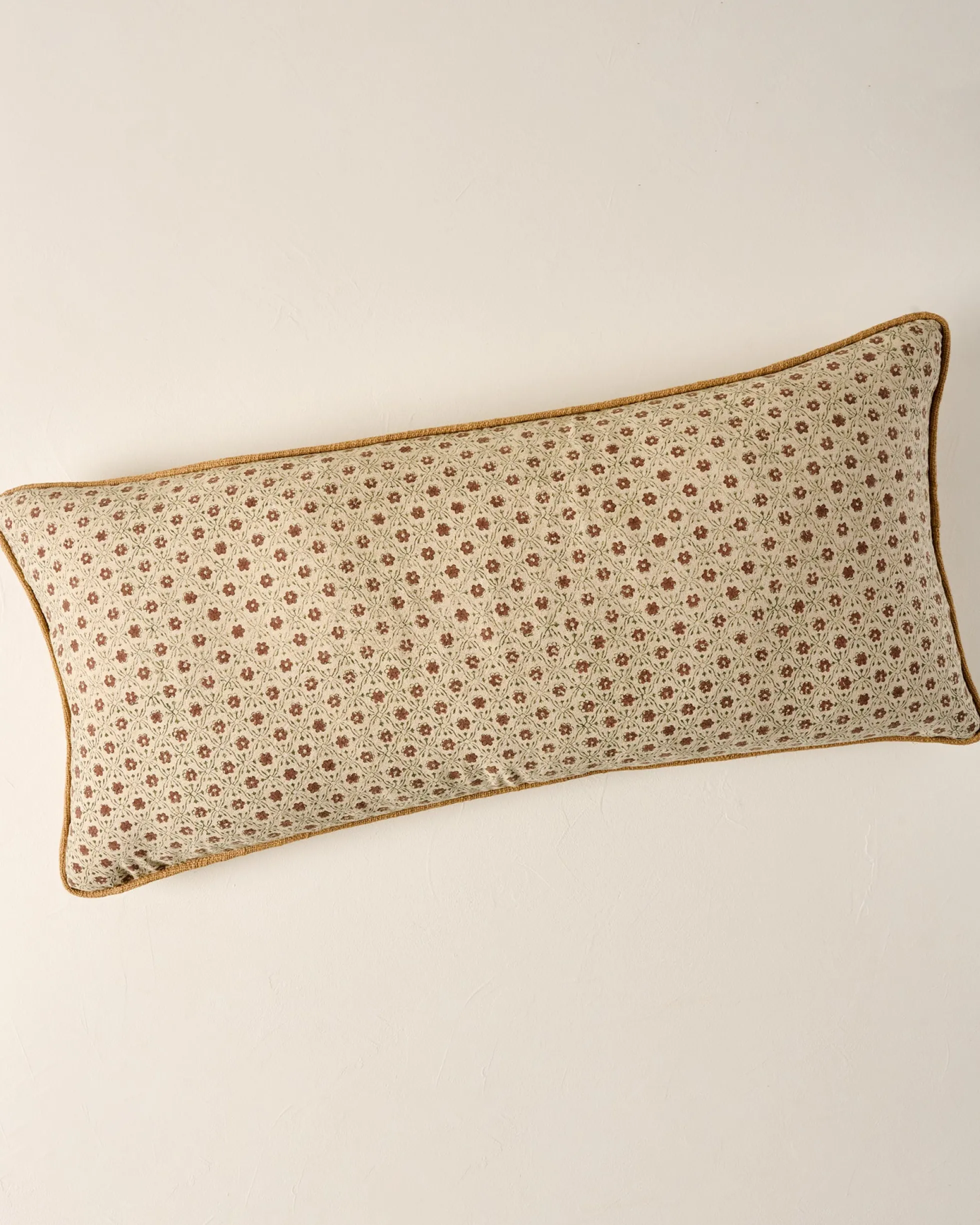 Thea Clay Block Print Large Lumbar Pillow