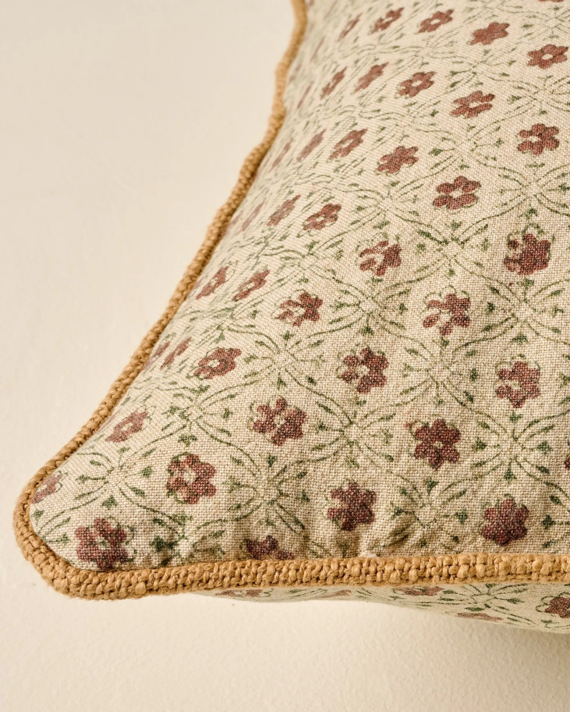 Thea Clay Block Print Large Lumbar Pillow
