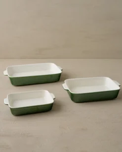 The Cottage Collection Forest Green Baking Dish Set of Three