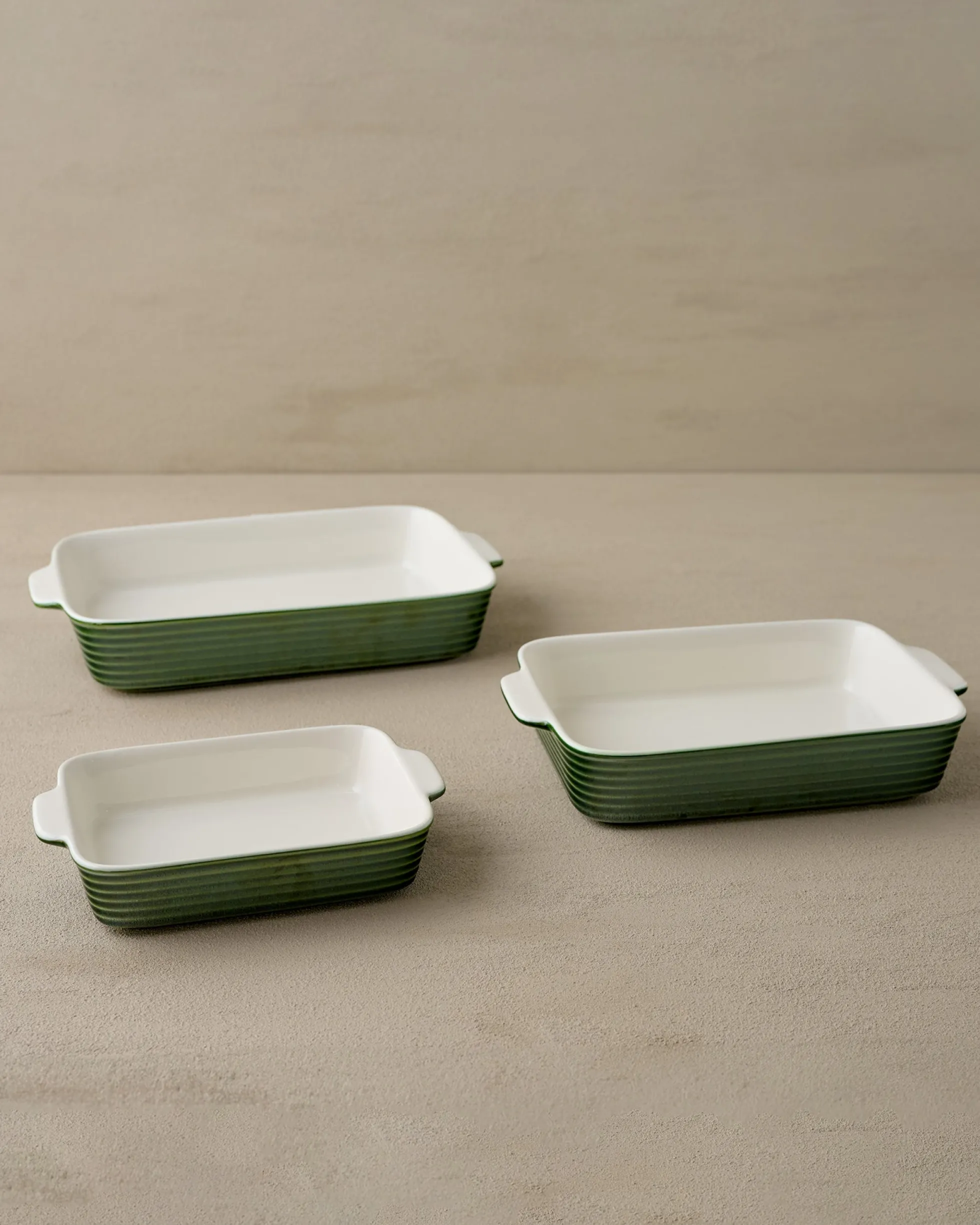 The Cottage Collection Forest Green Baking Dish Set of Three