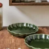 The Cottage Collection Forest Green Scalloped Baking Dish Set