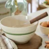 The Cottage Collection Forest Green Striped Mixing Bowl Set