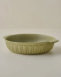 The Cottage Collection Laurel Green Round Baking Dish