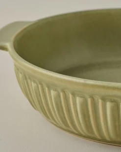 The Cottage Collection Laurel Green Round Baking Dish
