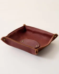 The Monticello Leather Valet Tray