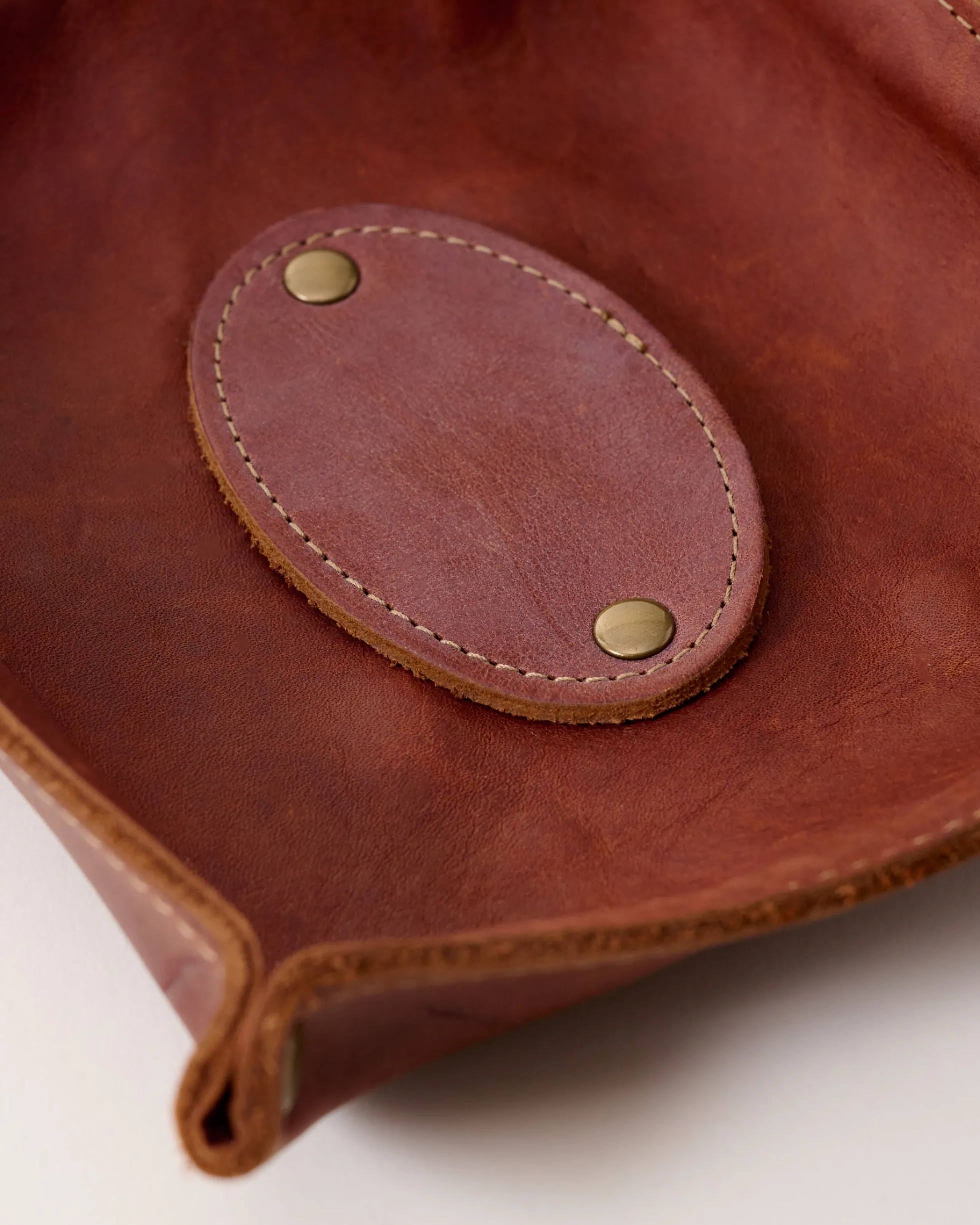 The Monticello Leather Valet Tray