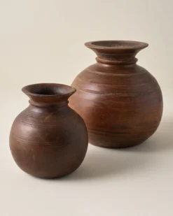 Theo Aged Wood Vase