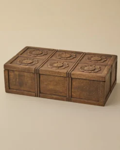 Trina Carved Wood Box