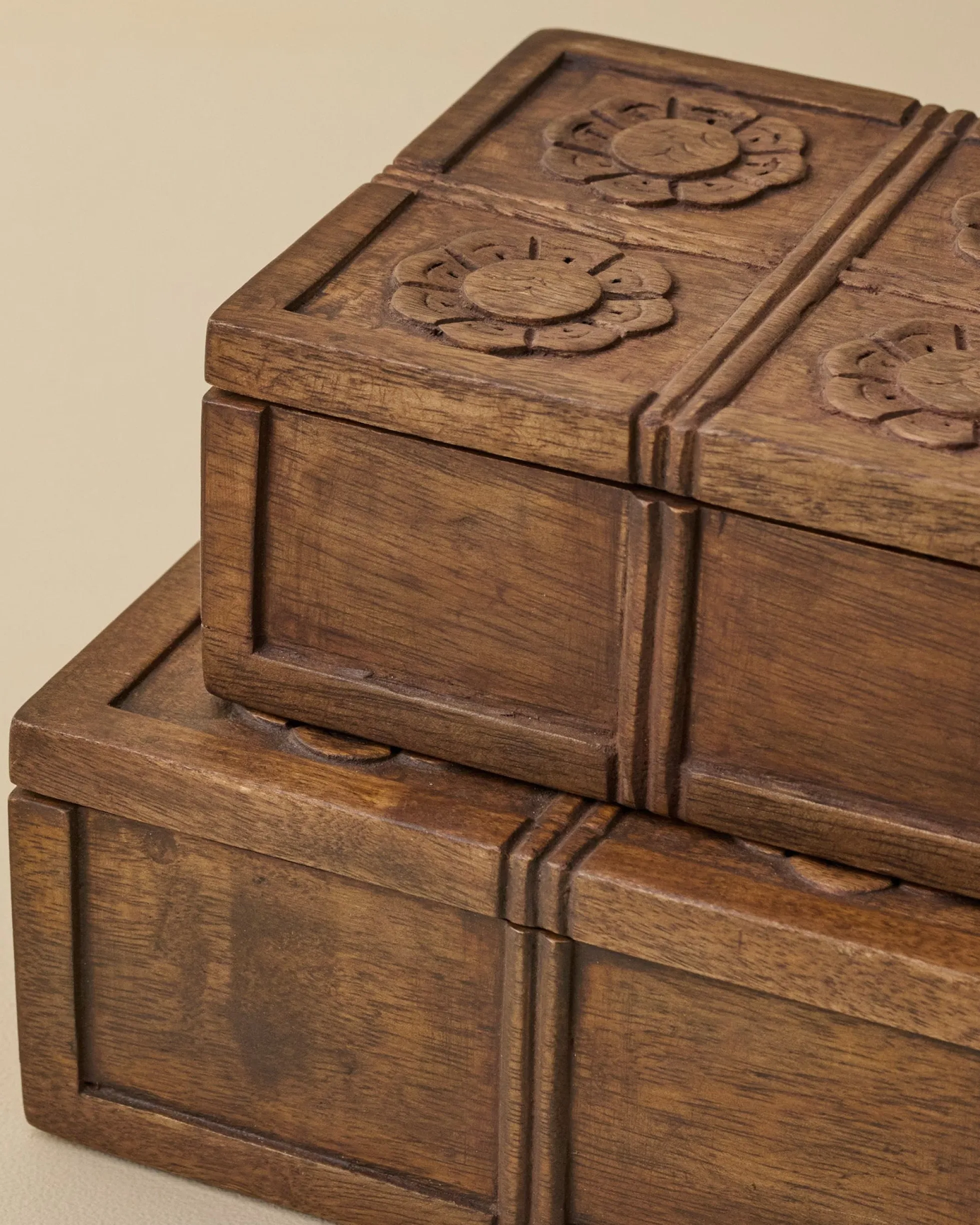 Trina Carved Wood Box