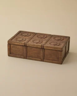 Trina Carved Wood Box
