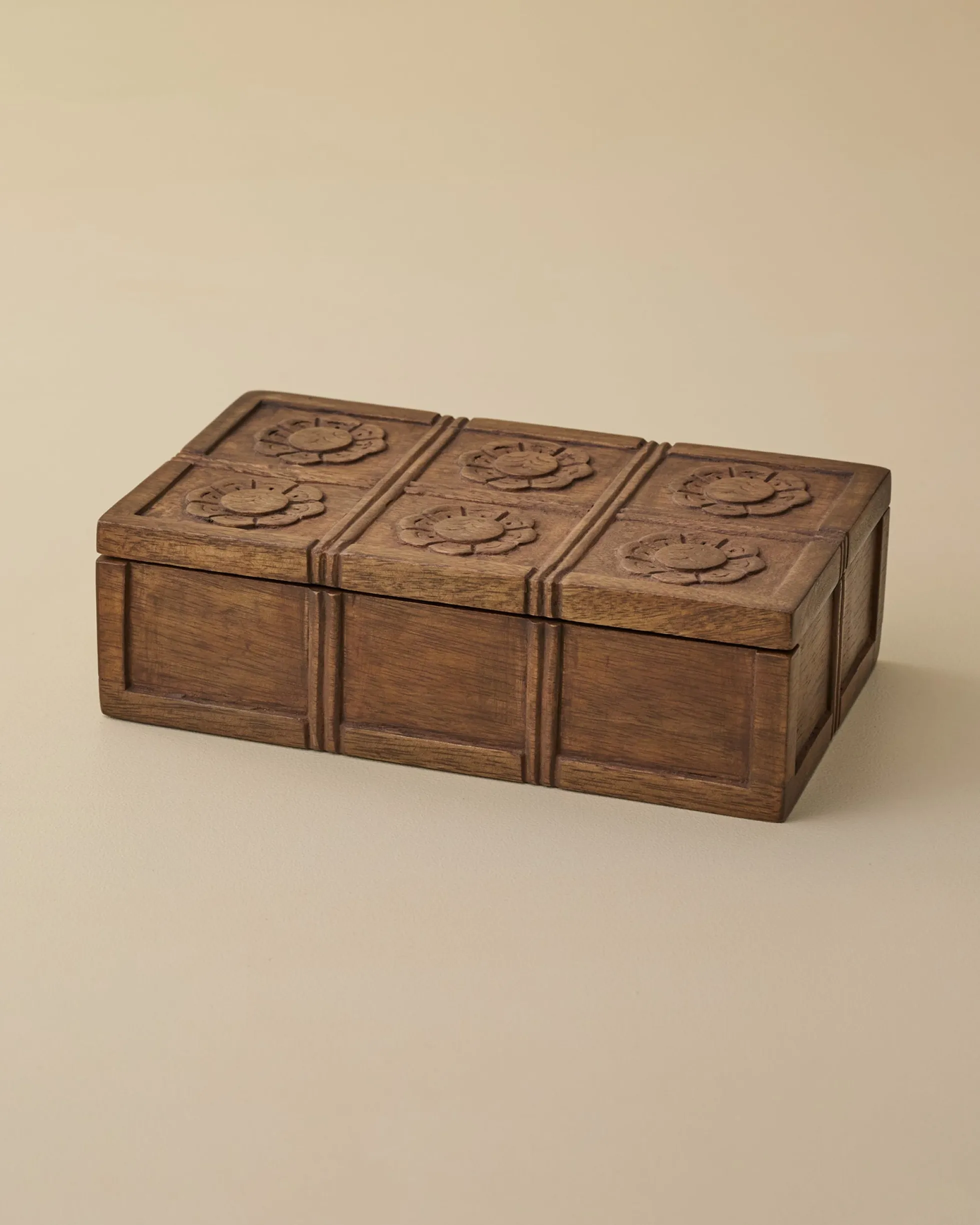 Trina Carved Wood Box