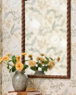 Turned Wood Vanity Mirror
