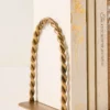 Twisted Vintage-Inspired Brass Bookends