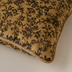 Velvet Amber Vines Lumbar Pillow