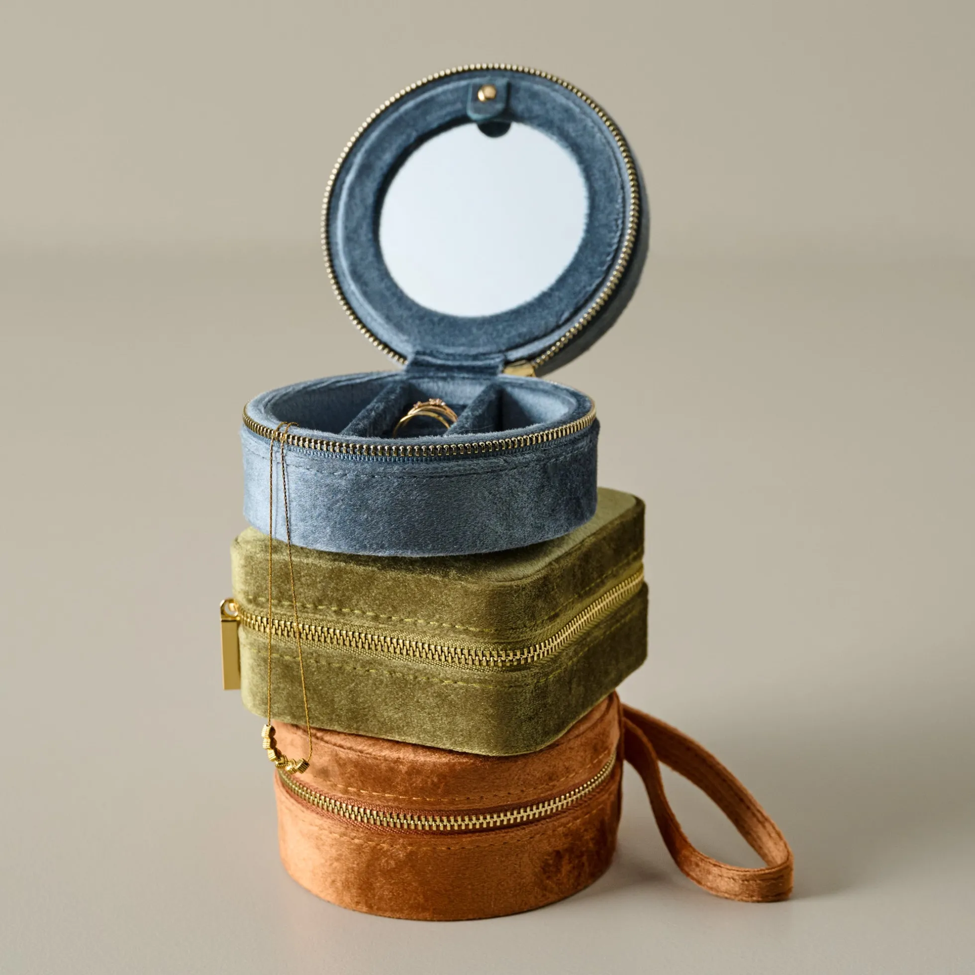 Velvet Olive Jewelry Travel Case