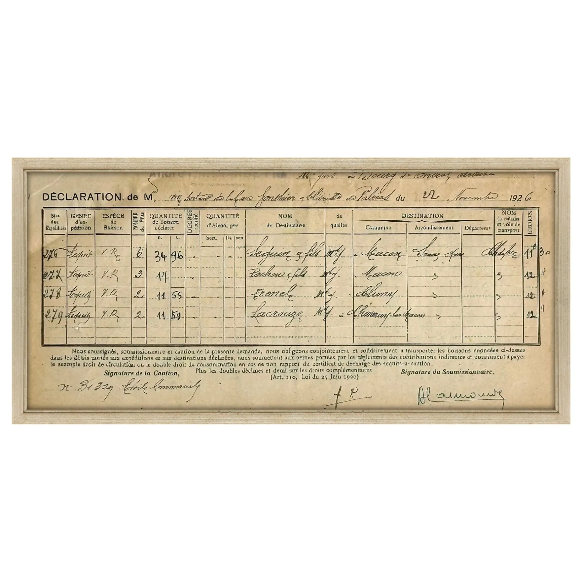 Vintage French Deposit