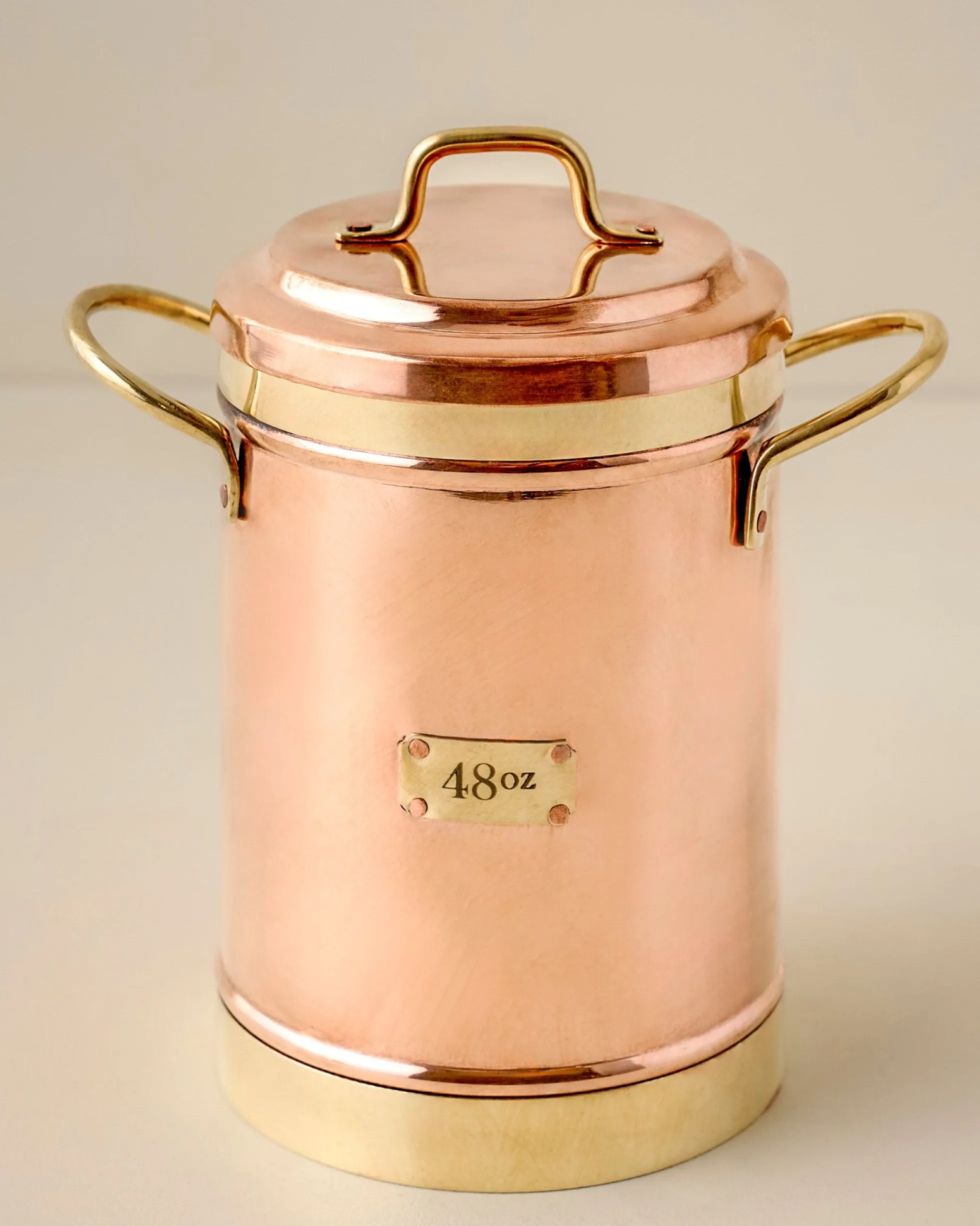 Vintage Inspired Copper + Brass Canister
