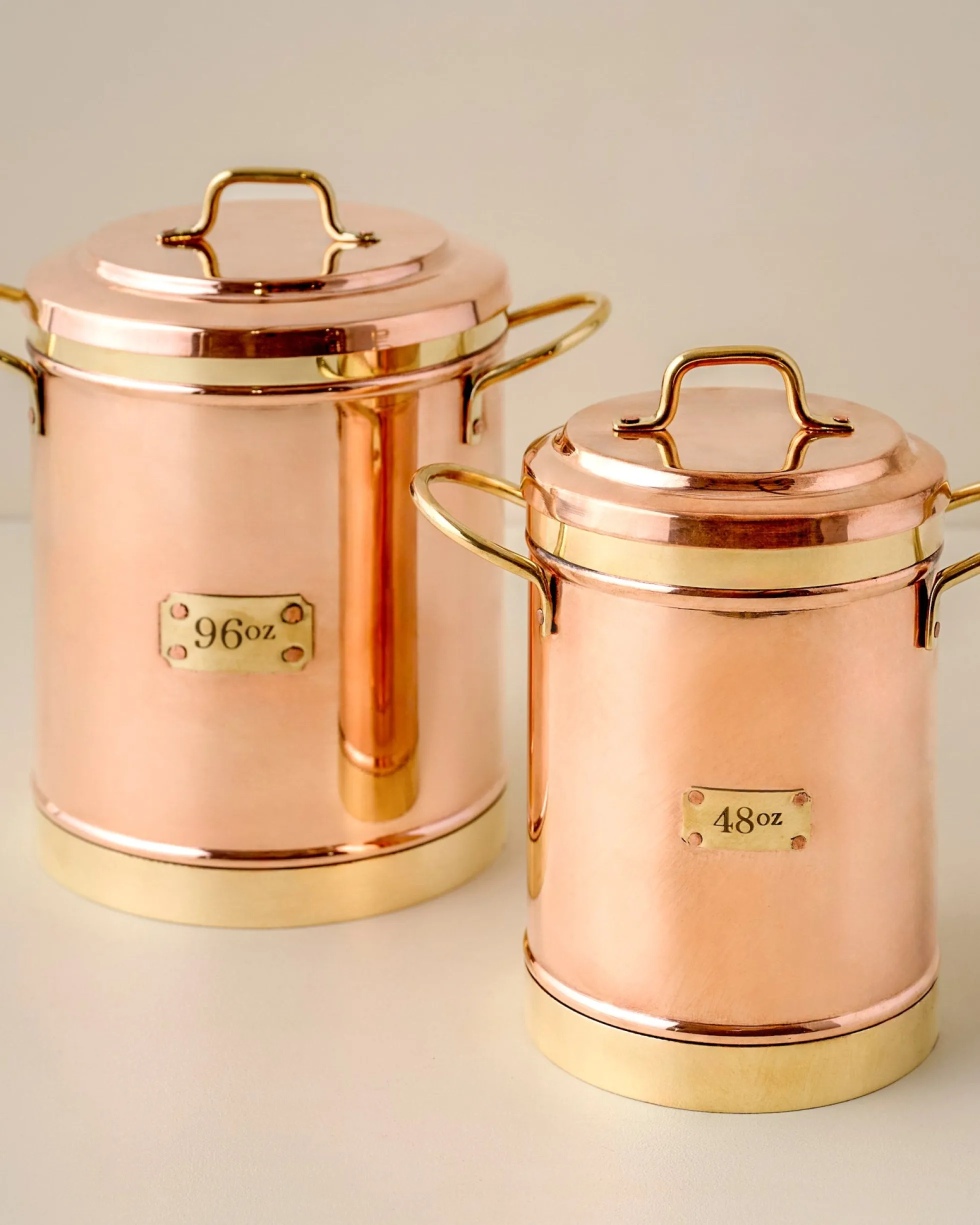 Vintage Inspired Copper + Brass Canister