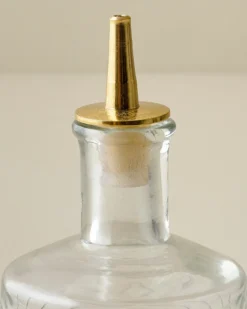 Vintage-Inspired Etched Glass Bottle