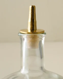 Vintage-Inspired Etched Glass Bottle