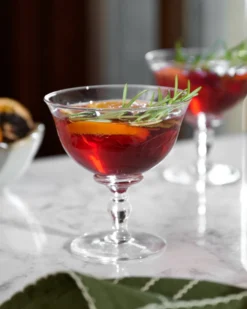 Vintage-Inspired Etched Glass Coupe