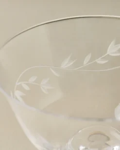 Vintage-Inspired Etched Glass Coupe