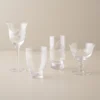 Vintage-Inspired Etched Glass Drinkware Bundle