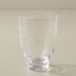 Vintage-Inspired Etched Glass Drinkware Bundle