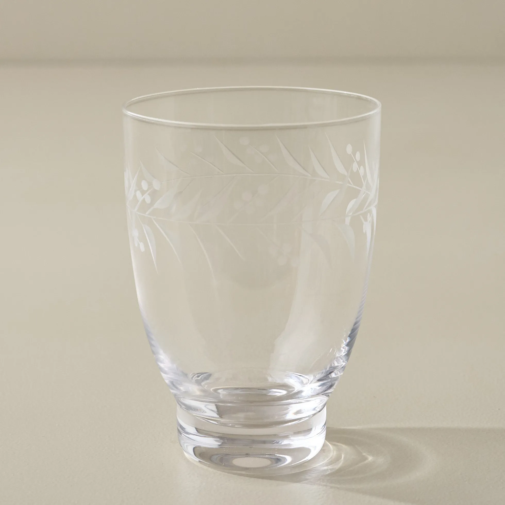 Vintage-Inspired Etched Glass Drinkware Bundle