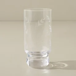 Vintage-Inspired Etched Glass Drinkware Bundle