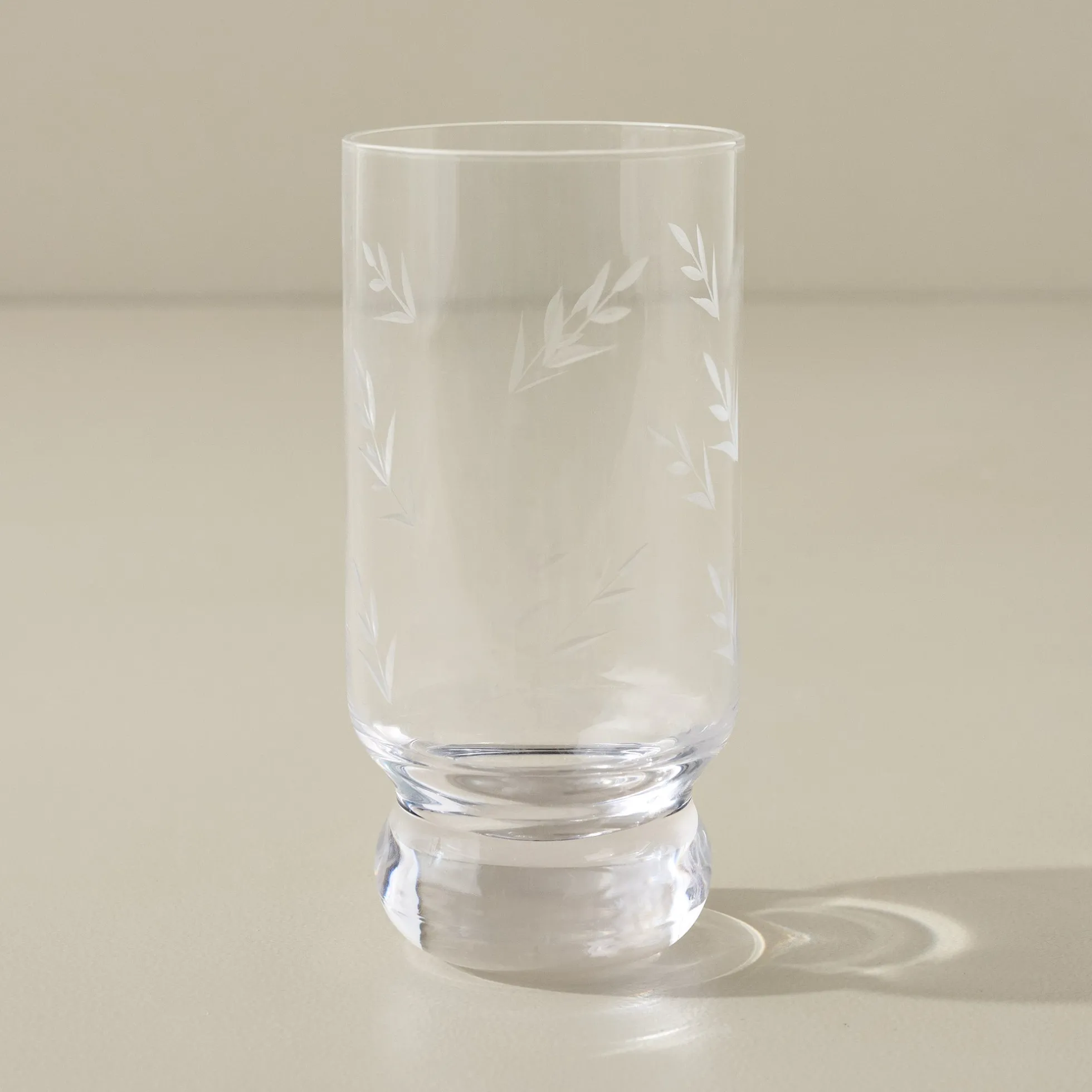 Vintage-Inspired Etched Glass Drinkware Bundle