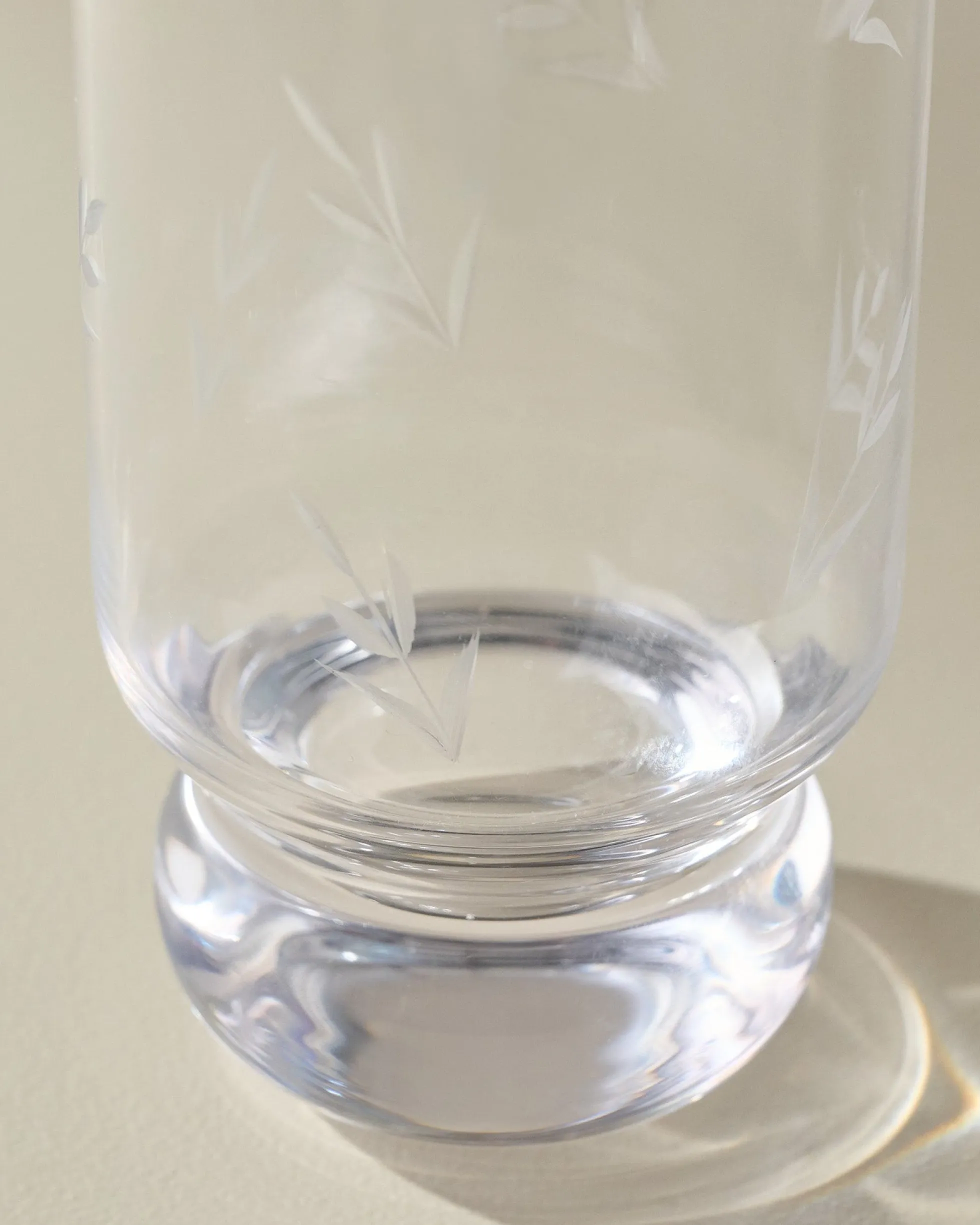 Vintage-Inspired Etched Glass Tumbler