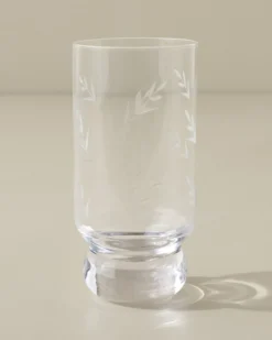 Vintage-Inspired Etched Glass Tumbler