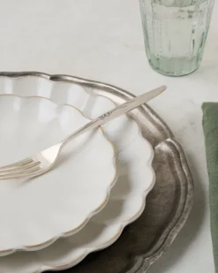 Vintage-Inspired Pewter Charger