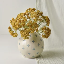 Vintage Inspired Vase + Queen Anne Lace Bush Bundle