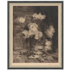 Vintage Study of Roses