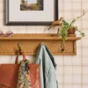 Wade Wood Wall Shelf with Hooks