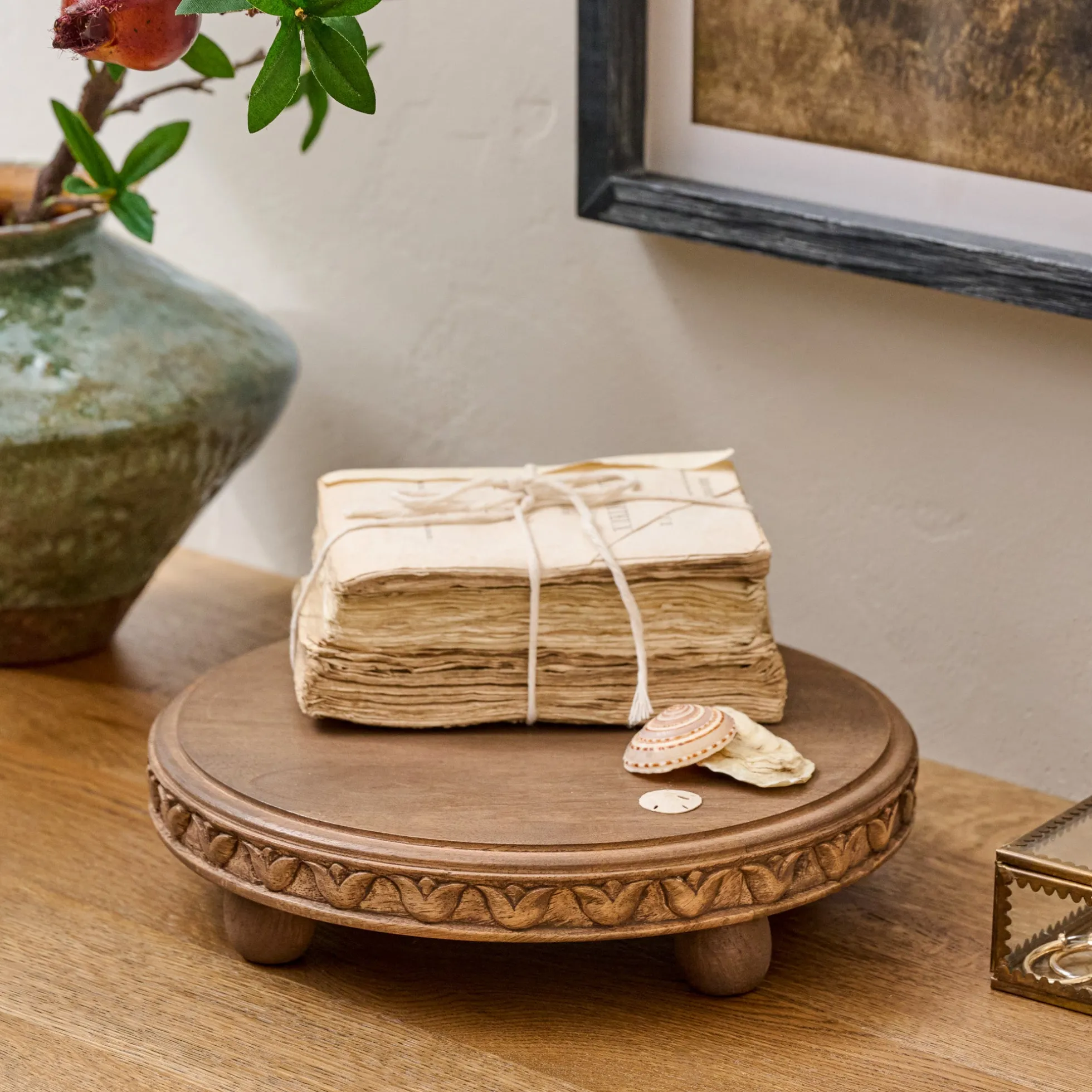 Warren Carved Wood Riser