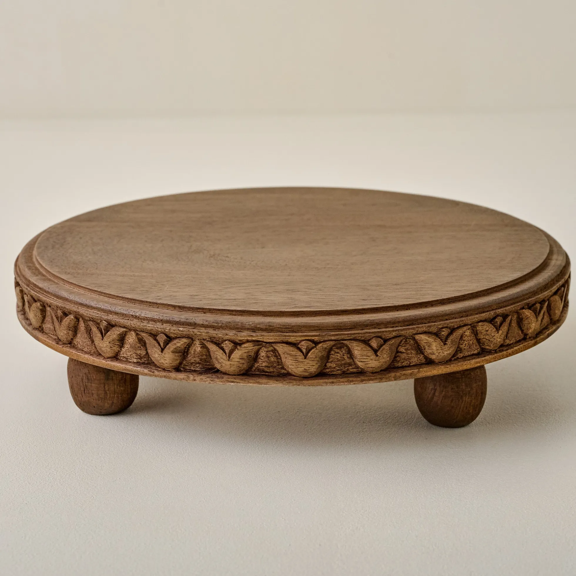 Warren Carved Wood Riser