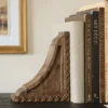 Warren Hand Carved Wood Bookends