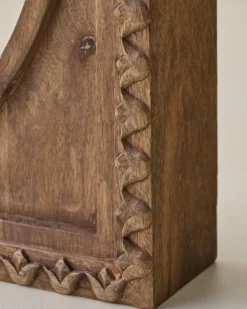 Warren Hand Carved Wood Bookends