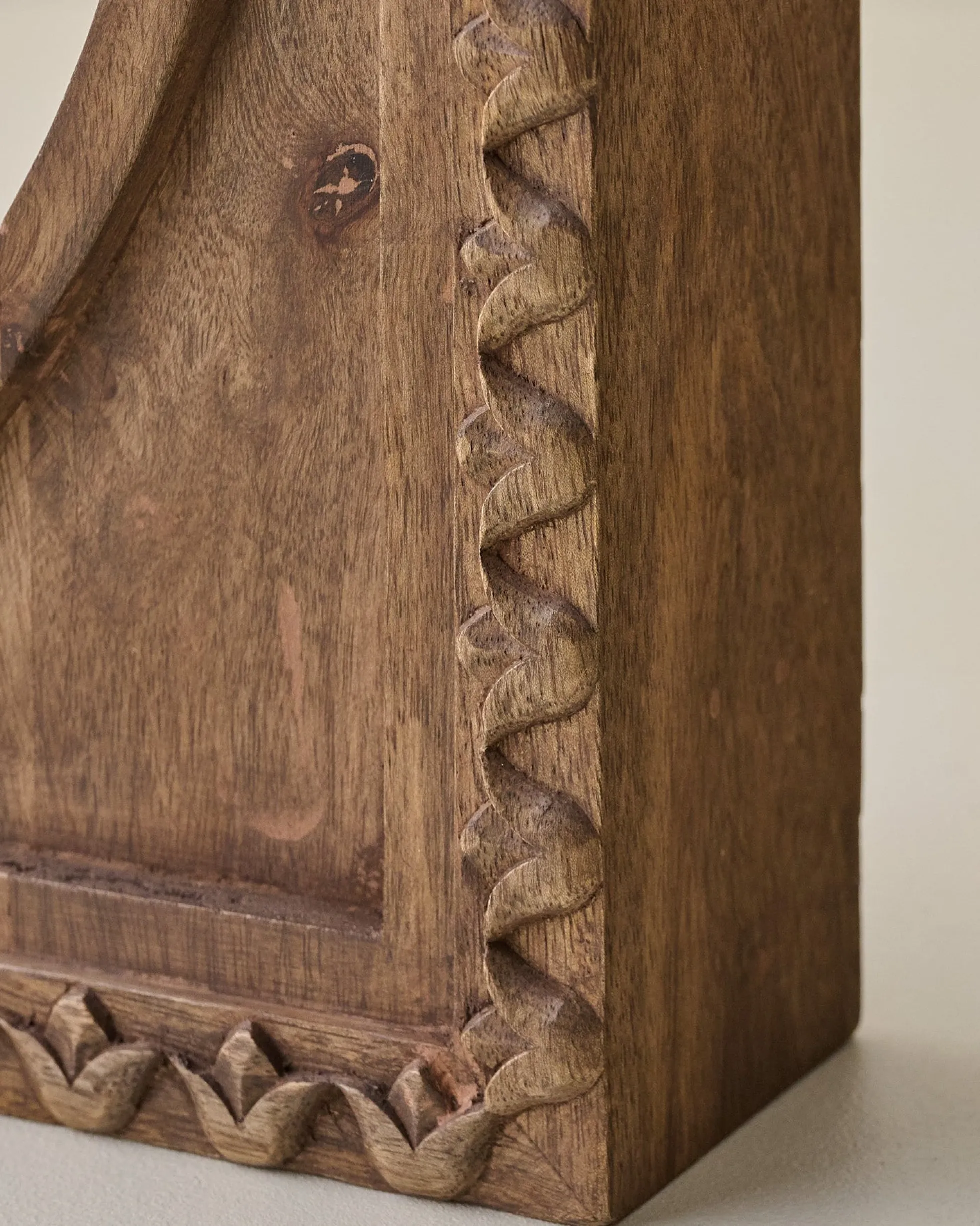 Warren Hand Carved Wood Bookends