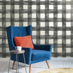 Watercolor Check Wallpaper