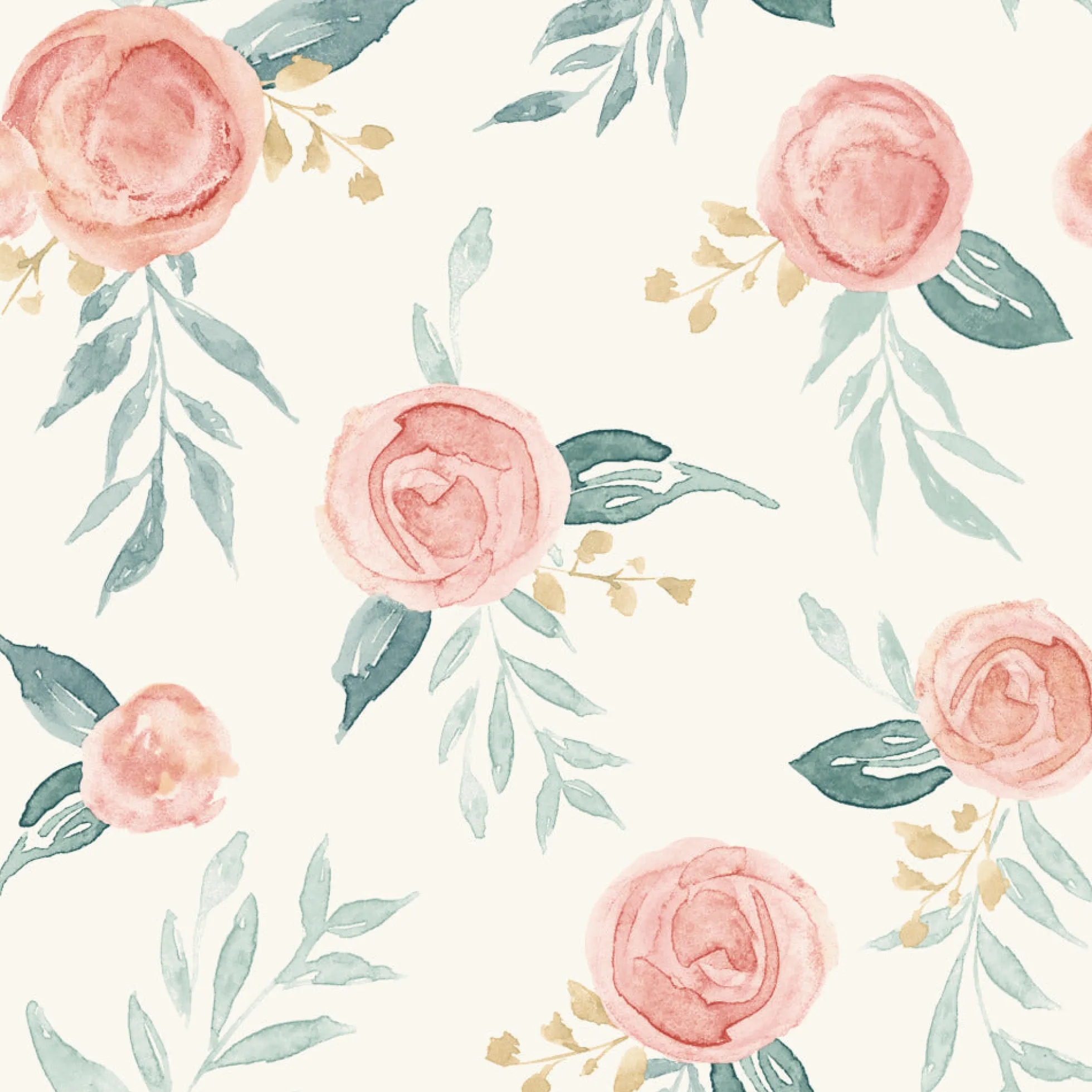 Watercolor Roses Wallpaper