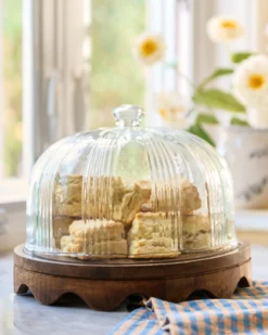 Wavy Edge Cake Stand + Fluted Dome