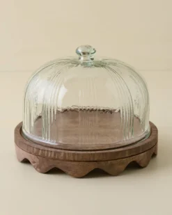 Wavy Edge Cake Stand + Fluted Dome