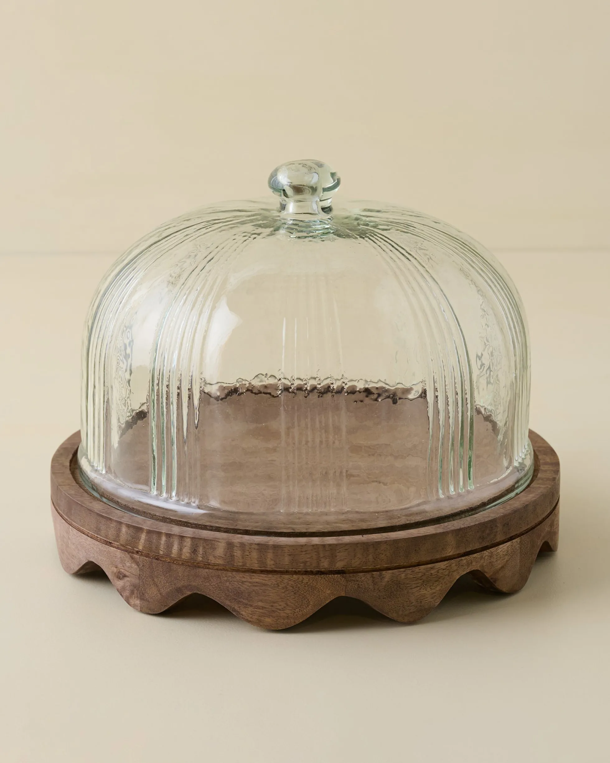 Wavy Edge Cake Stand + Fluted Dome