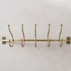 Webster Antique Brass Hook Rack